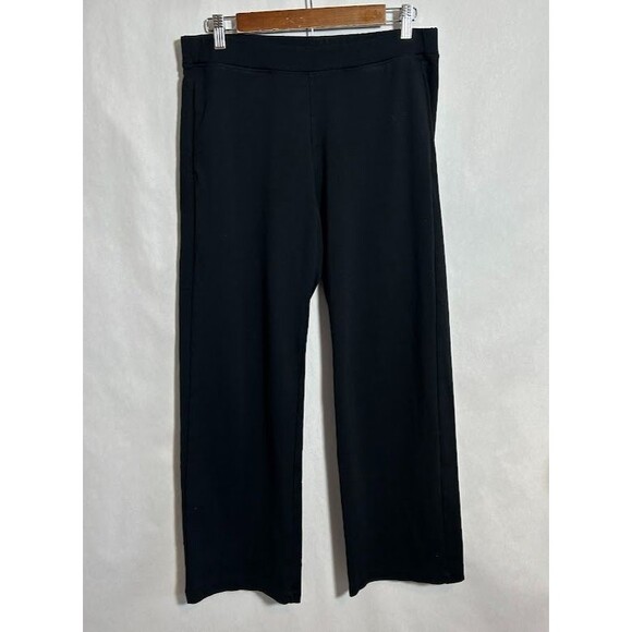 American Giant Womens Ponte Straight Pant M Black Pull On High Rise Stretch - Picture 2 of 8